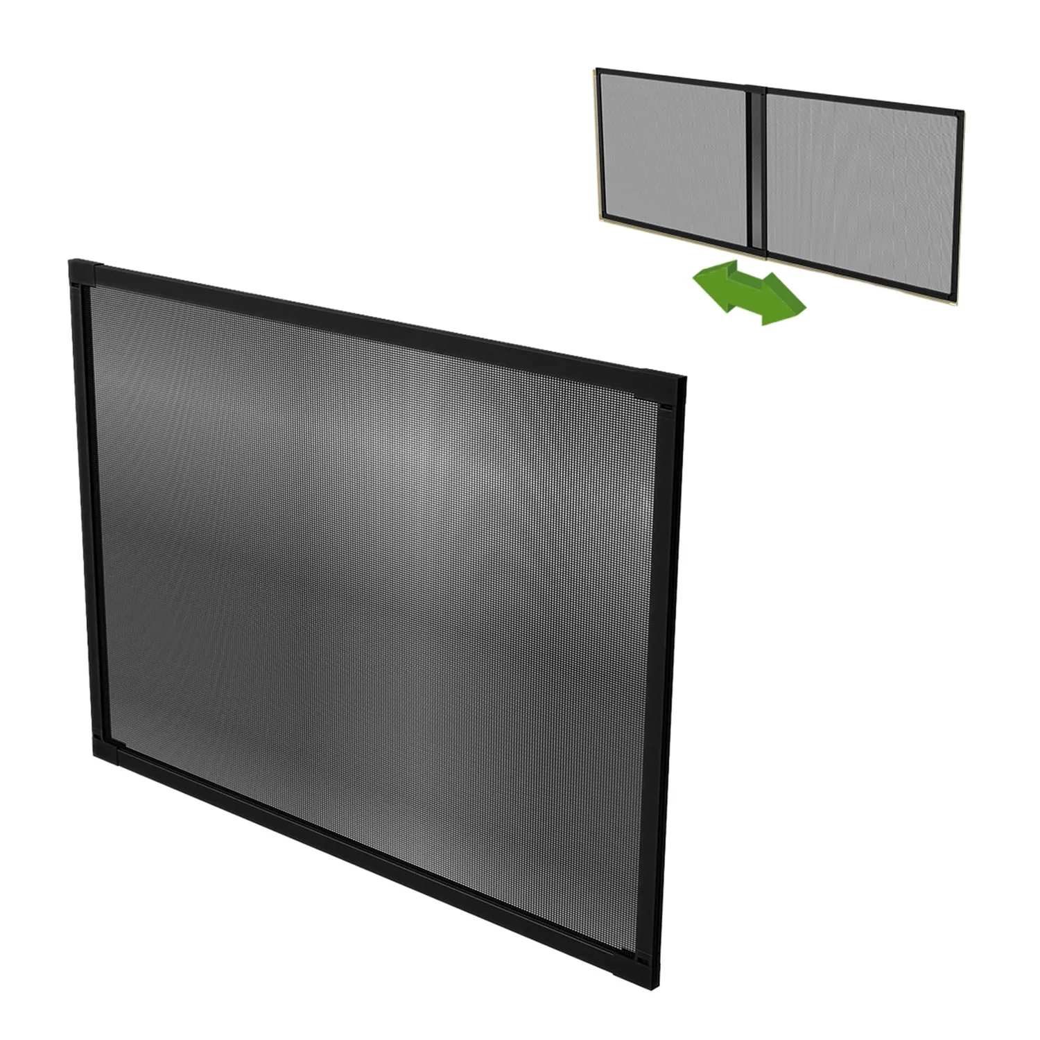 Amig ME01 zanzariera finestra 70x50 cm nera alluminio