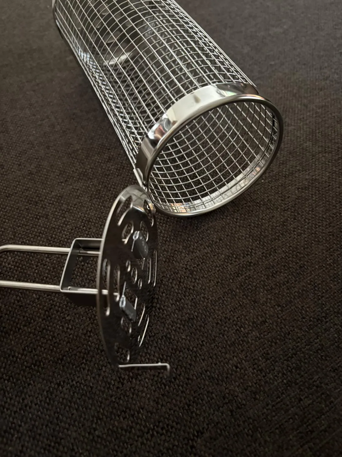 Amig AM28 Cesta Barbecue Rotonda 8x20 cm Inox Legno