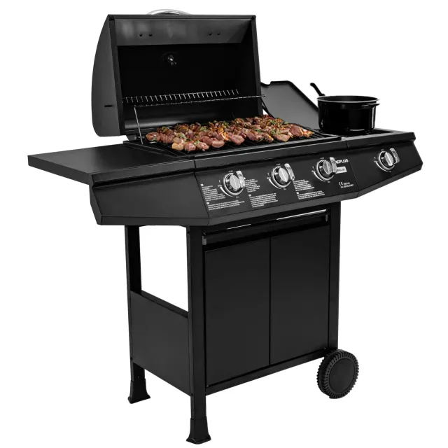 Amig Fireplus 3+1 barbecue a gas 117x52x103 cm nero