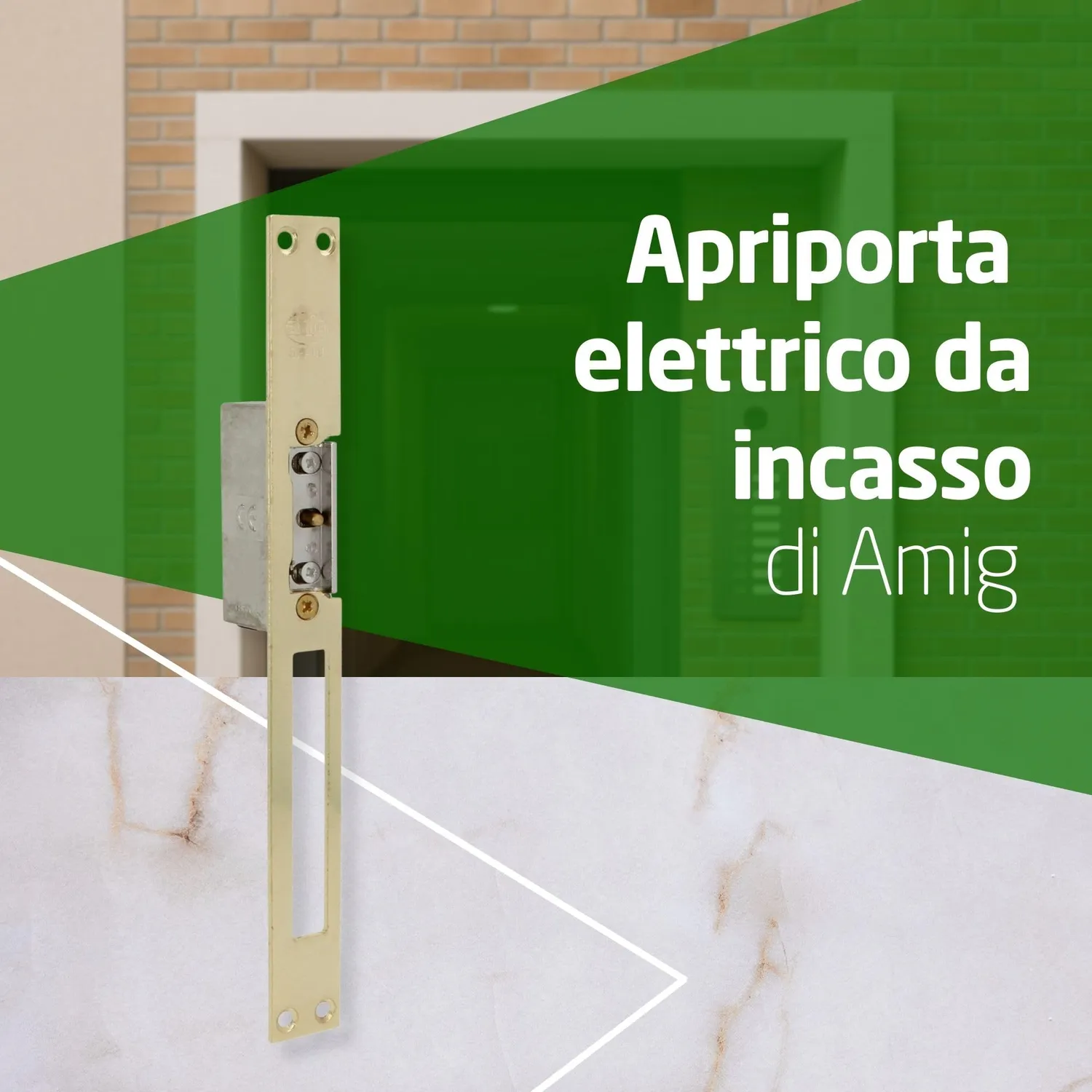 Amig Mod.20 incontro elettrico incasso dorato 8-12V