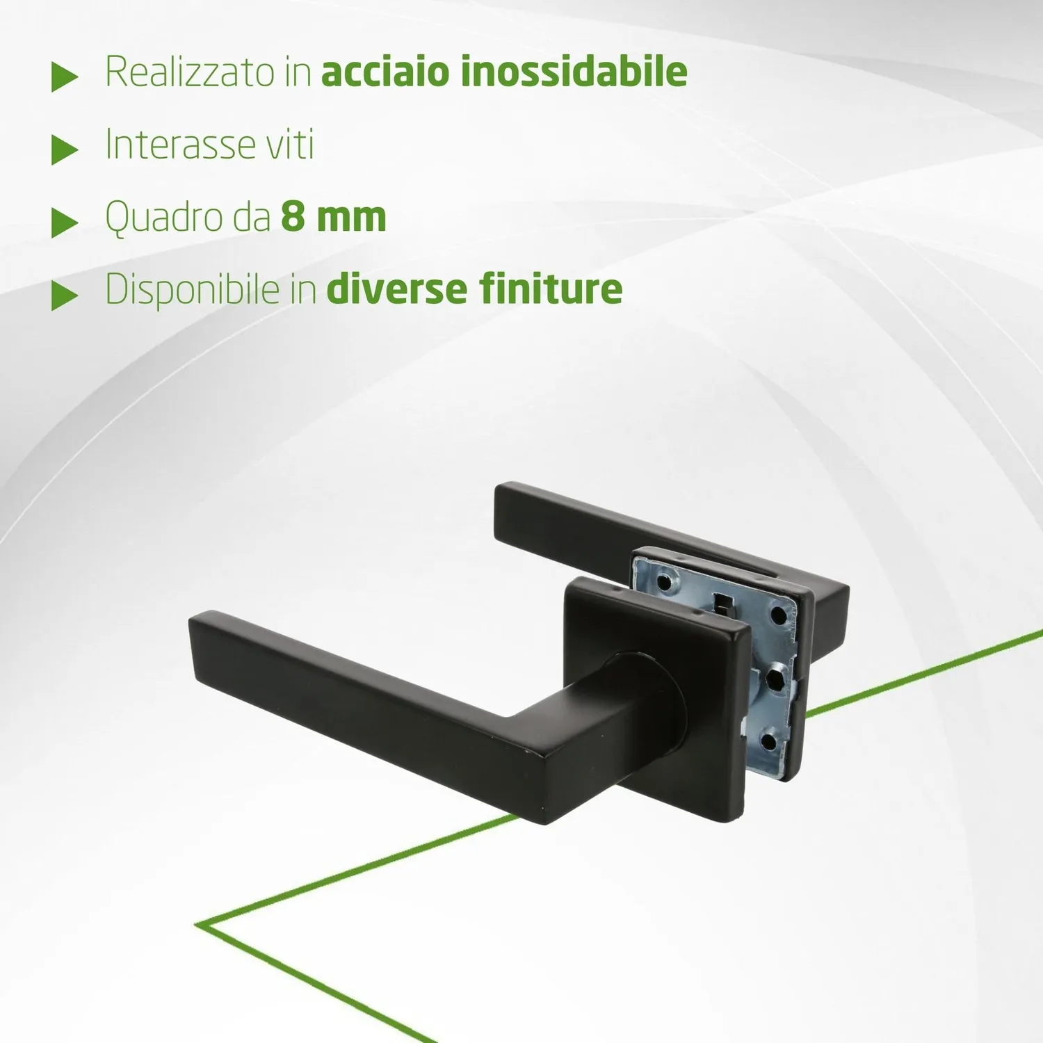 Amig Suki maniglie porte con rosetta nere 54 mm