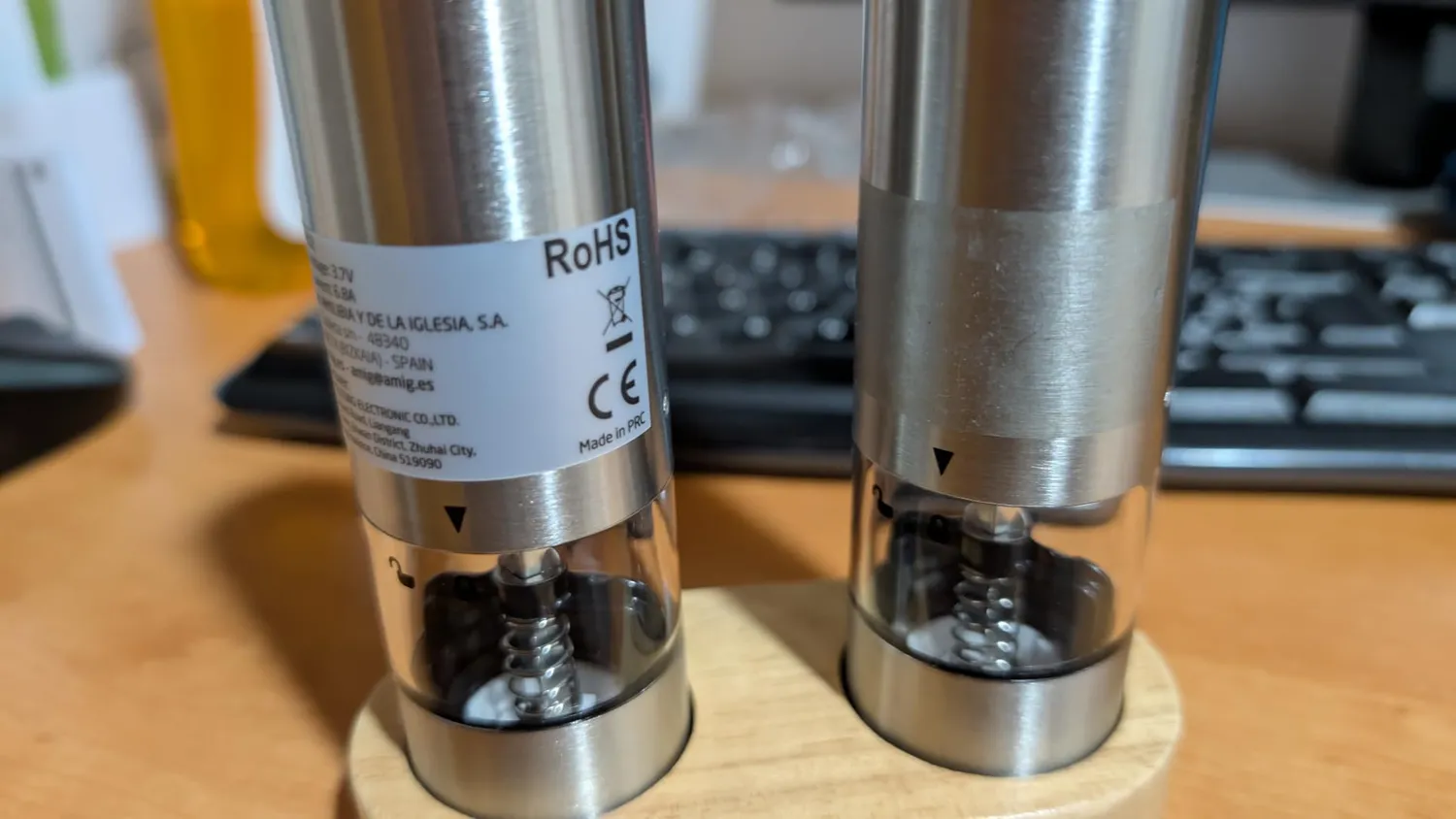 Amig set 2 macinini elettrici Maxi neri USB-C sale pepe