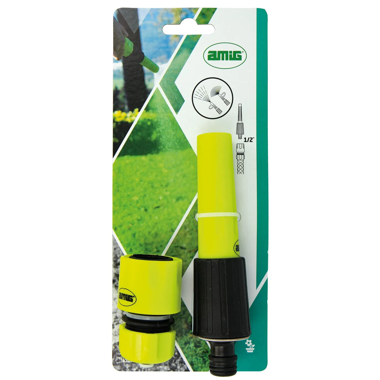 Amig Kit Irrigazione Lancia + Raccordo 1/2ABS 2 Pz