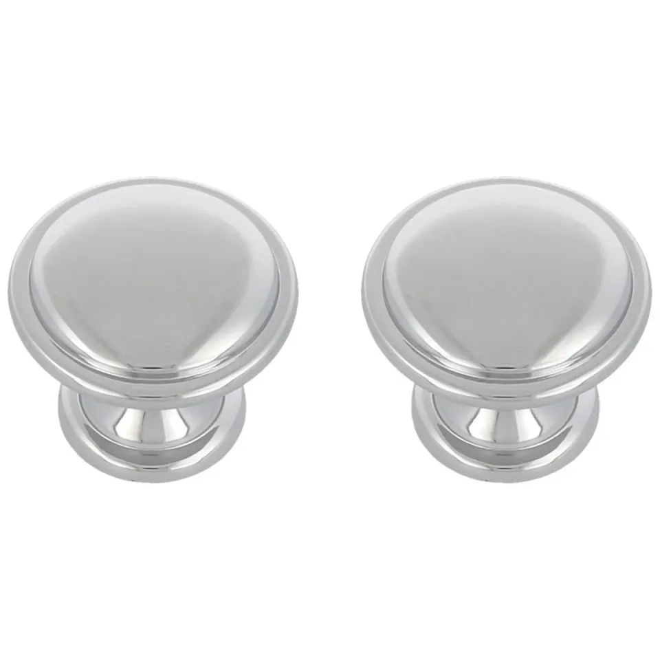 Amig Mod. 804 pomelli mobili D28 mm argento 2 pezzi zamak