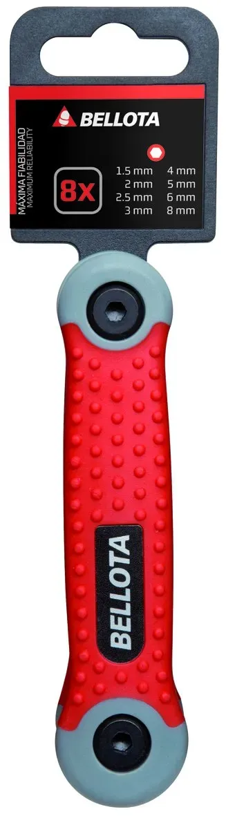 Bellota 6455-8 Set Chiavi Esagonali a Coltellino 8 Pezzi Annerite