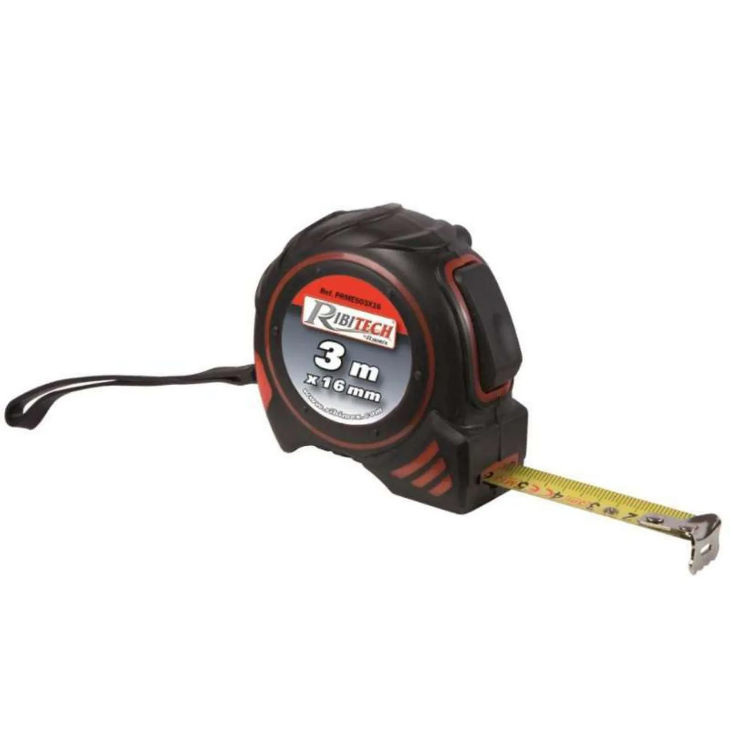 Ribiland-Ribimex PRMES03X16 Flessometro 3 m autobloccante tascabile
