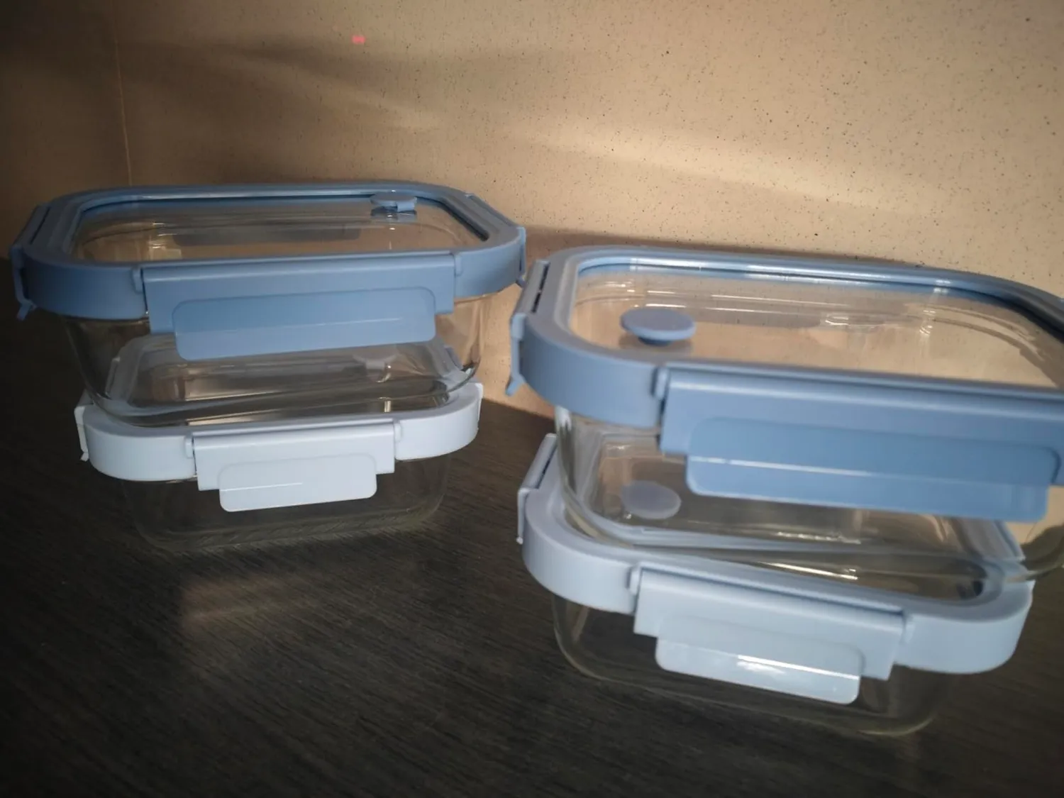 Amig 900 set 2 contenitori vetro 370+640 ml ermetici