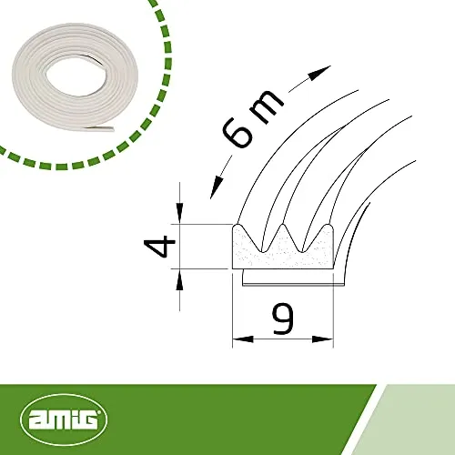 Amig paraspifferi adesivo 6 m bianco gomma