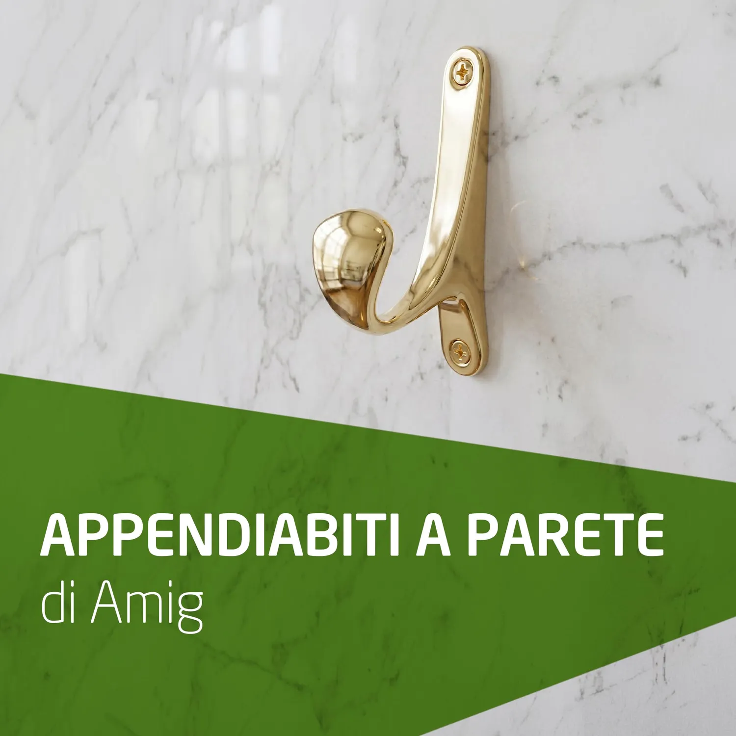 Amig CS34 appendiabiti da parete oro in zamak