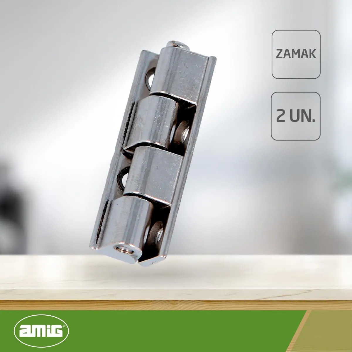 Amig 556 Cerniera Armadio 40x9 mm Nichelata Zamak