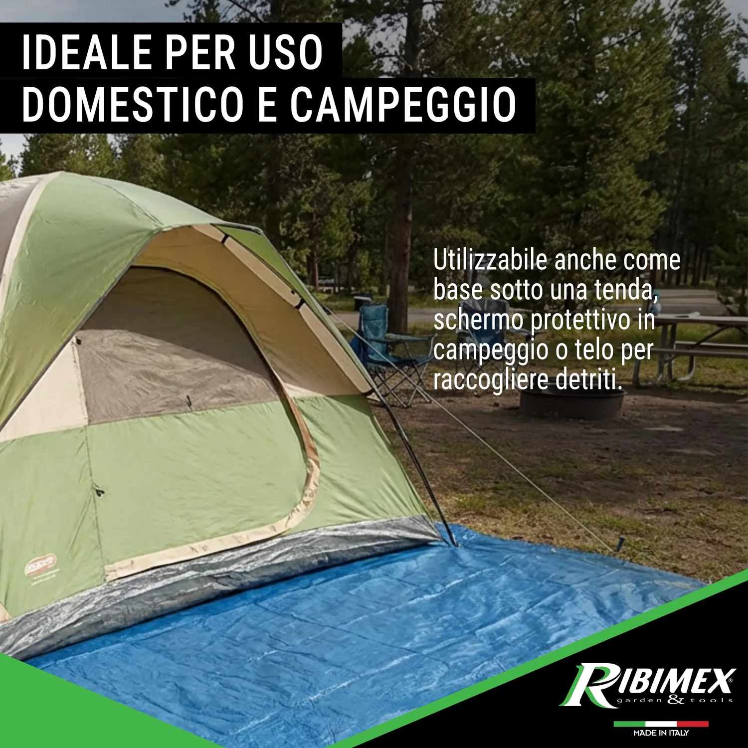 Ribimex telo protezione impermeabile 3x5 m polietilene 65g