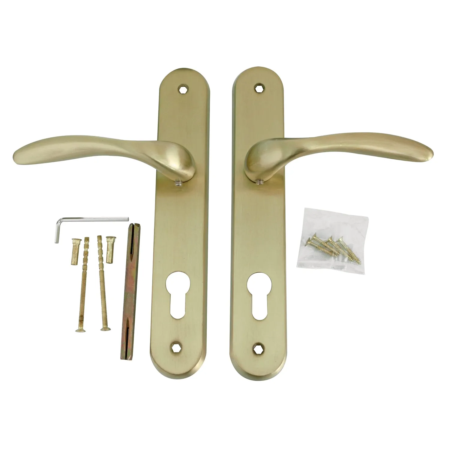 Amig Lena maniglia per porta ottone satinato 238 mm