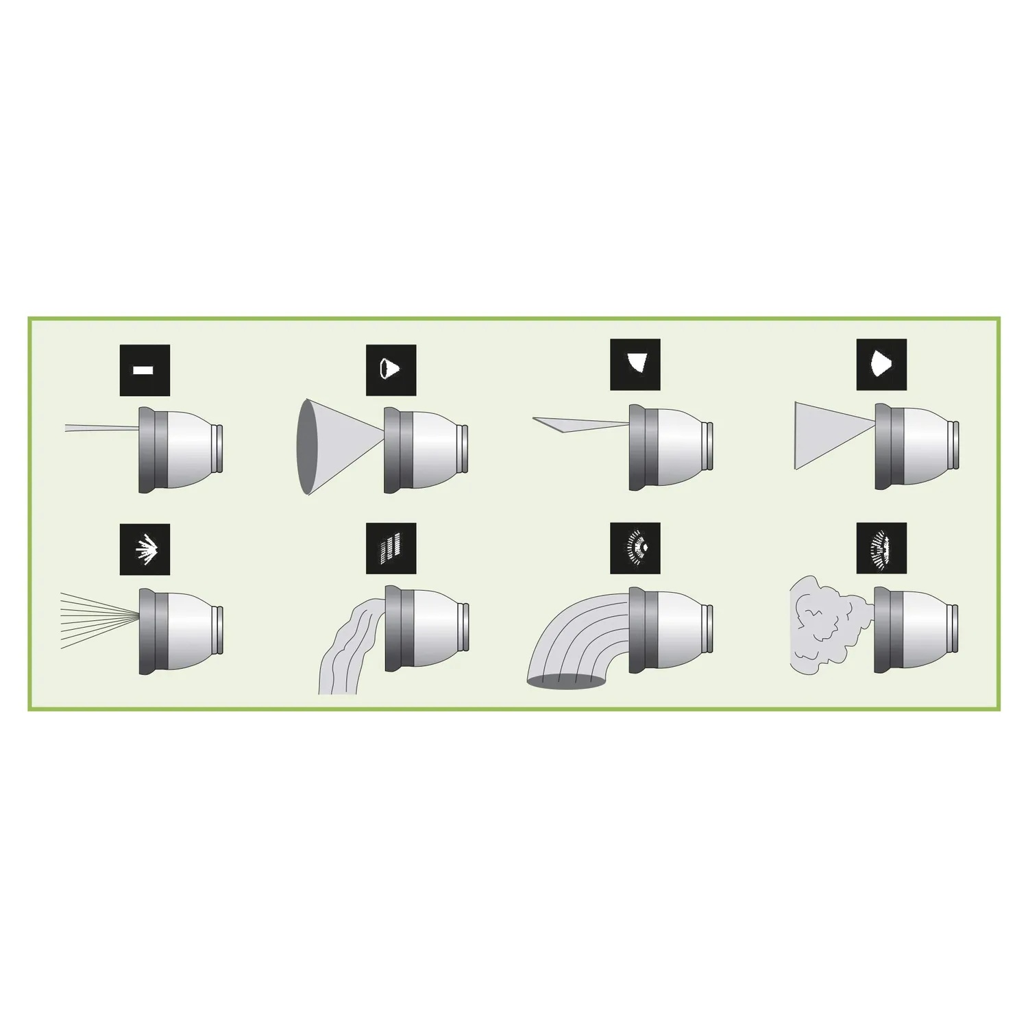 Ribiland-Ribimex Pistola Multigetto Metallo Ottone 8 Getti
