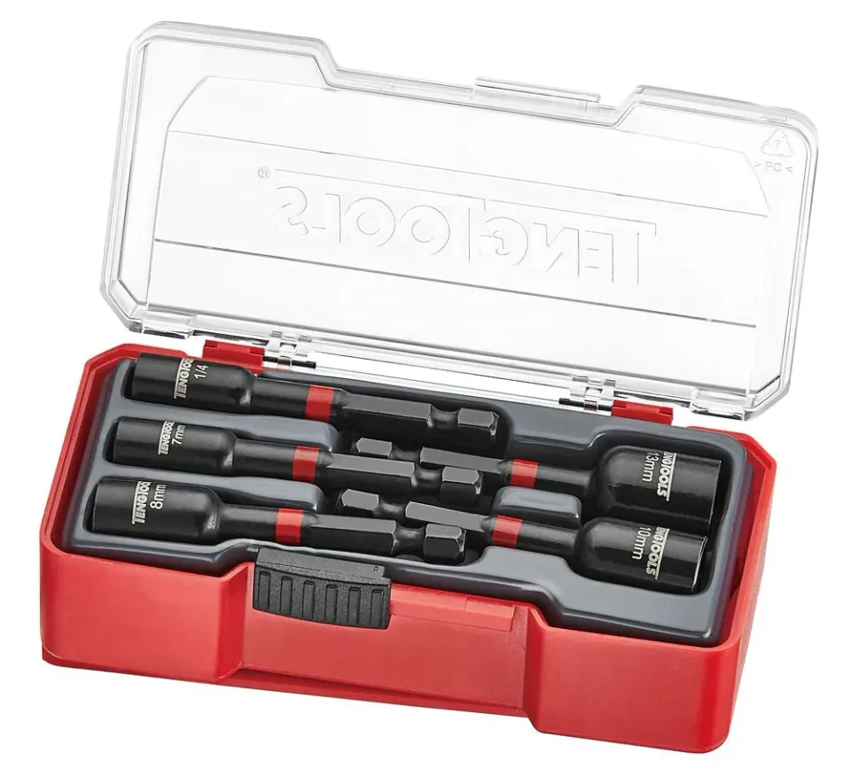TengTools Impact Set 5 Inserti Esagonali a Impulsi con Clip