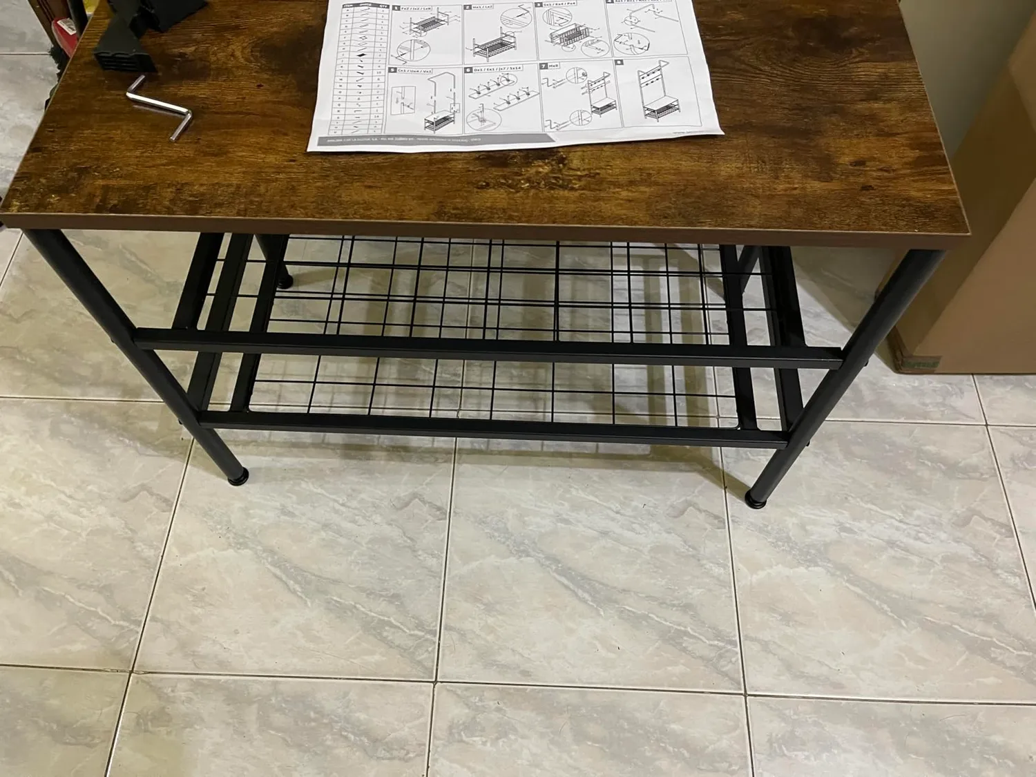 Amig Lukien appendiabiti con scarpiera 183 cm nero marrone
