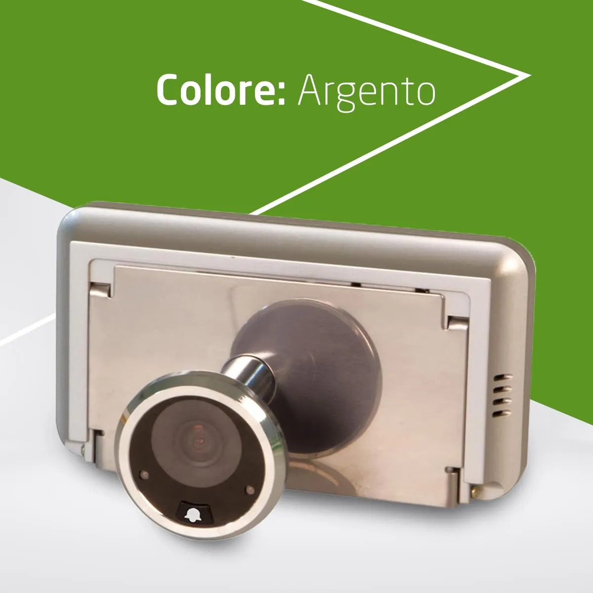 Amig Spioncino digitale porta 4" argento 160° alta risoluzione