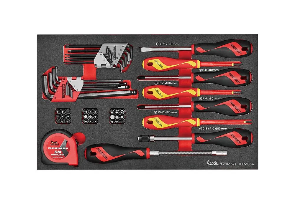 TengTools FOAM3 Set Cacciaviti e Chiavi 54 Pezzi EVA