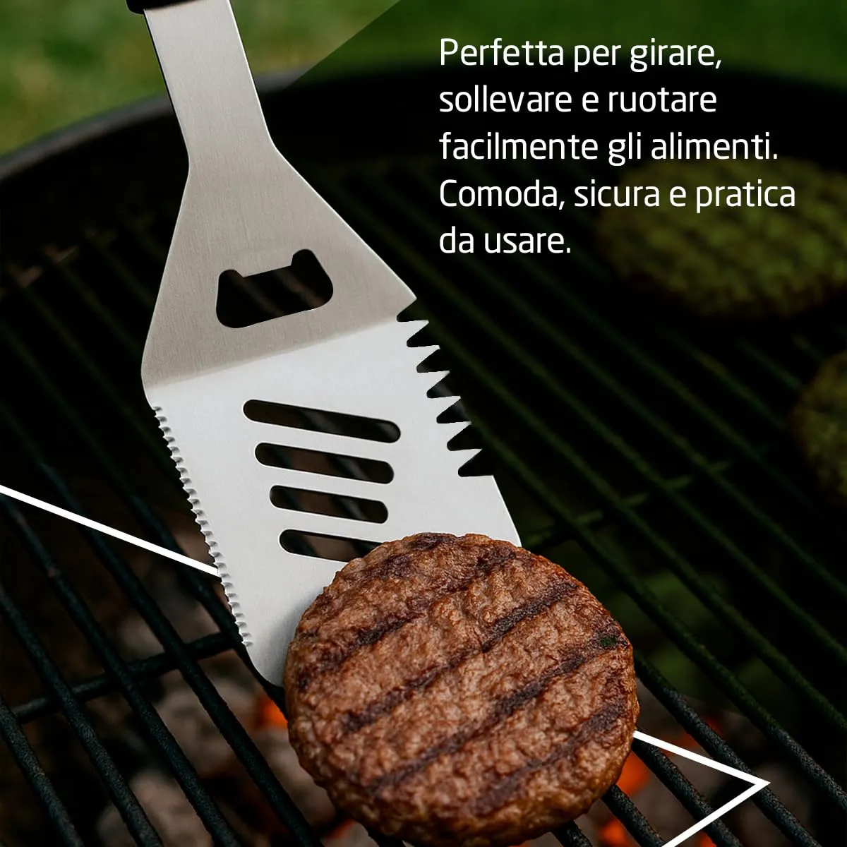 Amig Fireplus 4 in 1 spatola barbecue 44,5 cm inox