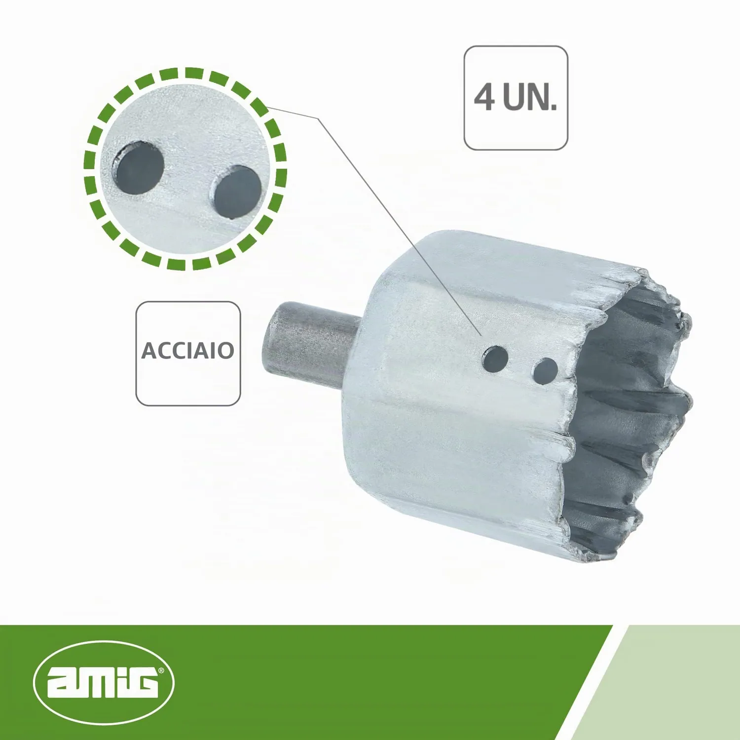 Amig Puntale Tapparella Acciaio 42 mm Ø12 mm