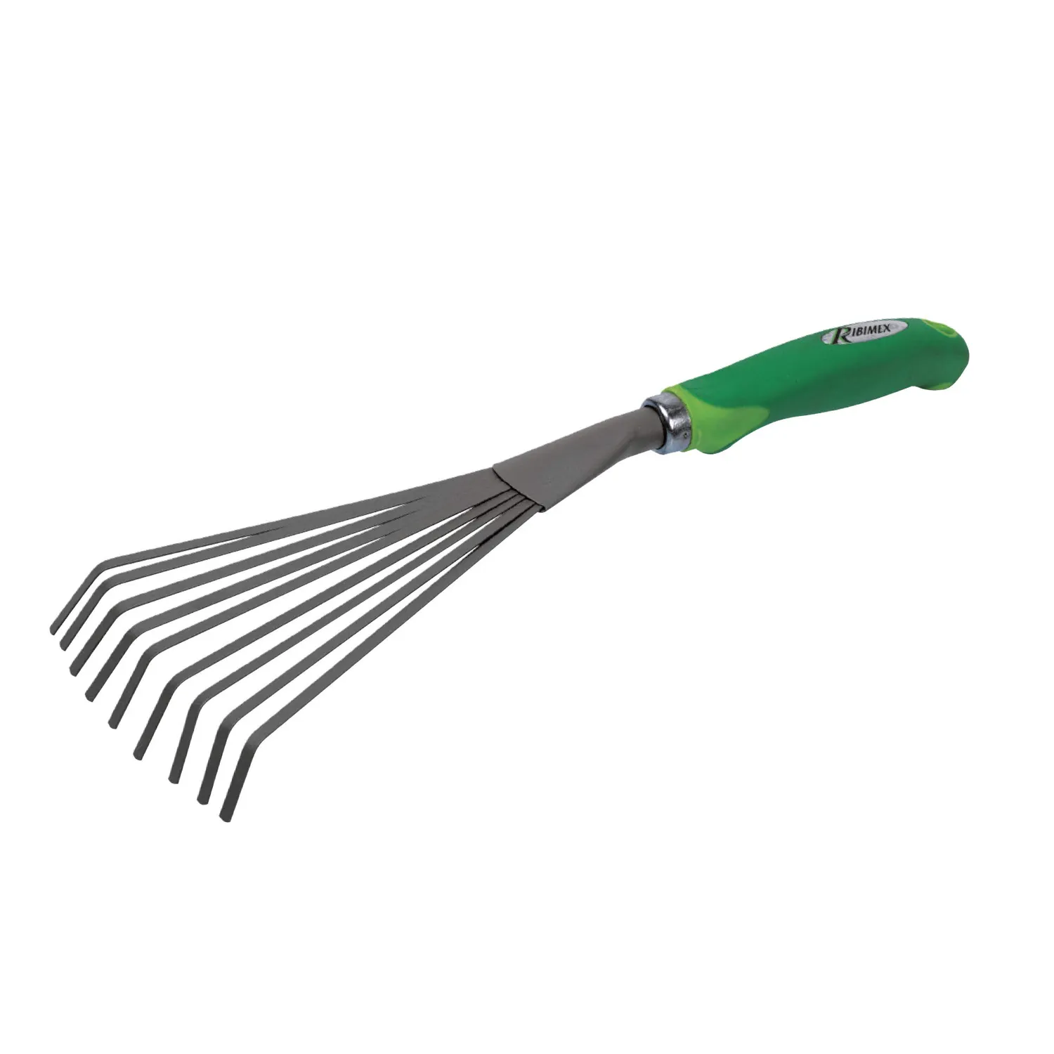 Ribimex PROFG5 rastrello 3 denti soft-touch acciaio