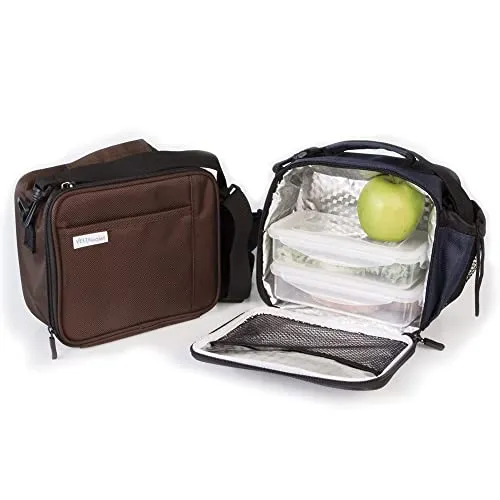 Amig borsa termica marrone 21x19x12 cm 2 contenitori