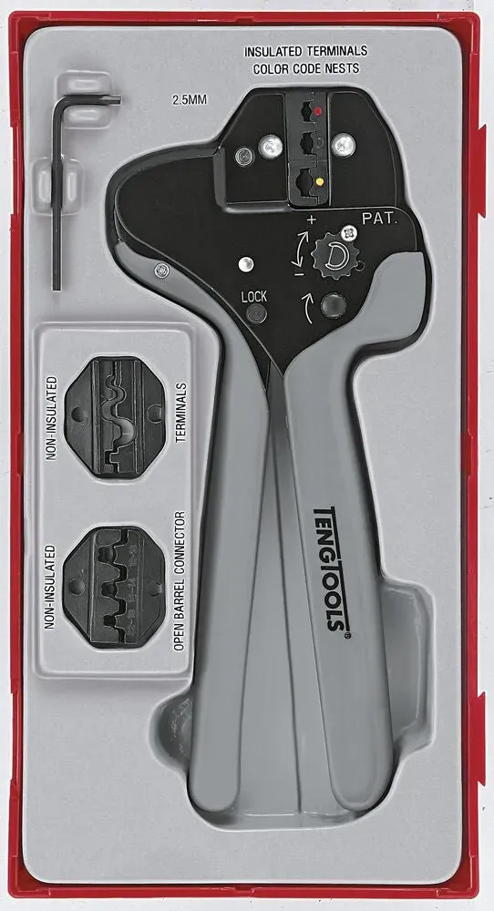 TengTools TT1 Set Pinze Crimpatrici 4 Pezzi in Vassoio