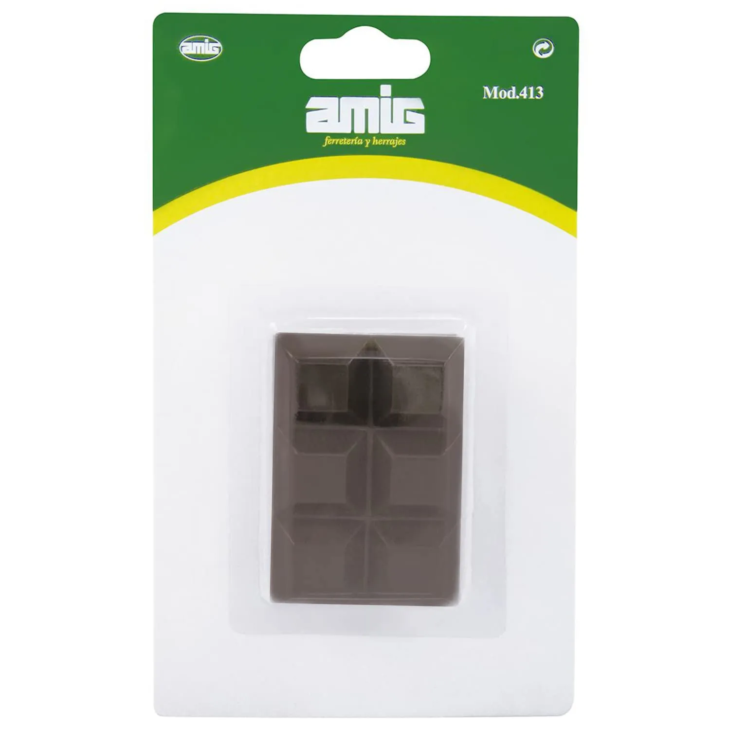 Amig Paracolpi Adesivi 20 x 20 mm Marrone PVC