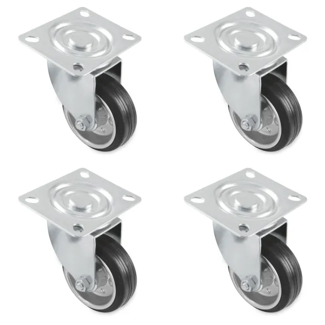 Amig 2522 ruote industriali 125 mm set 4 pezzi gomma