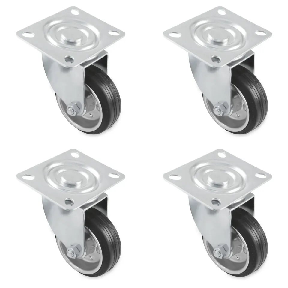 Amig 2522 ruote industriali 125 mm set 4 pezzi gomma