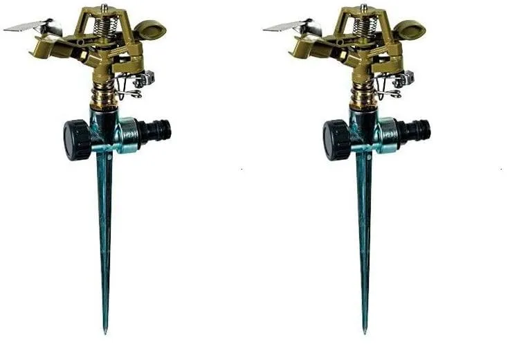 Ribimex Irrigatore a Battente su Picchetto in Metallo 360°