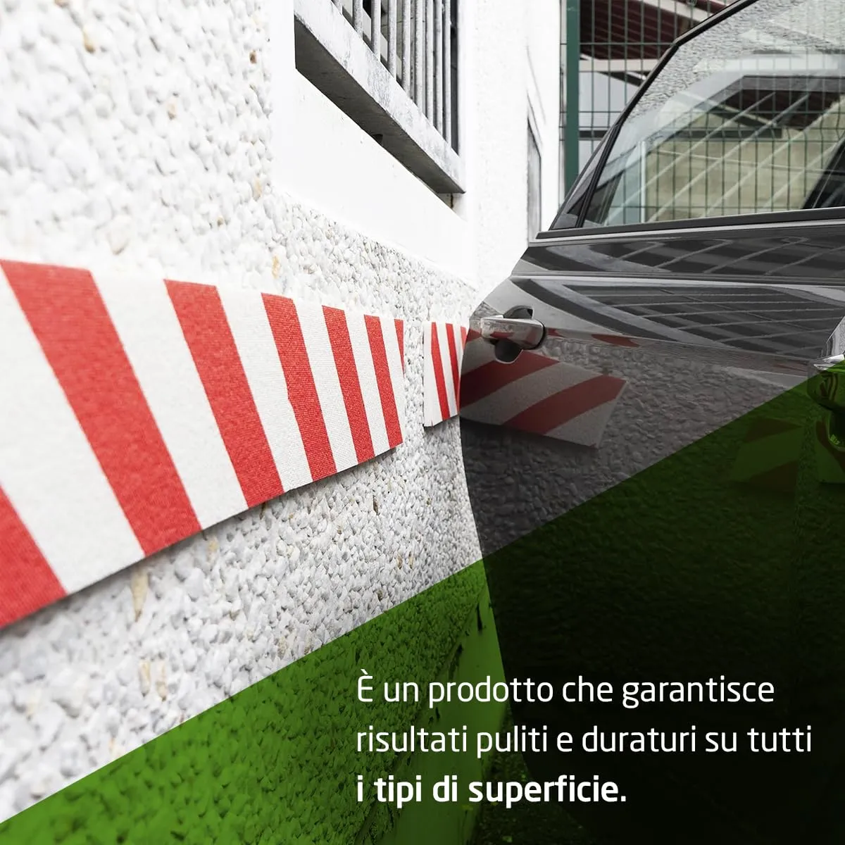 Amig protezioni colonne garage 50x24 cm paracolpi set 2 pezzi rosso