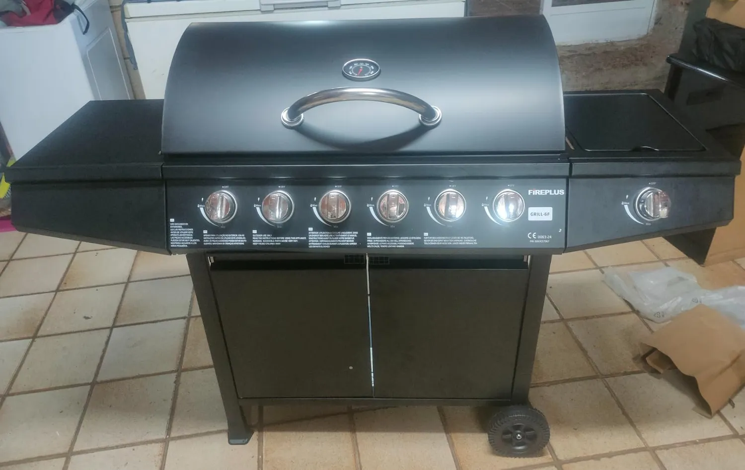 Amig Fireplus GRILL-6F barbecue a gas 6+1 nero 12,9 kW