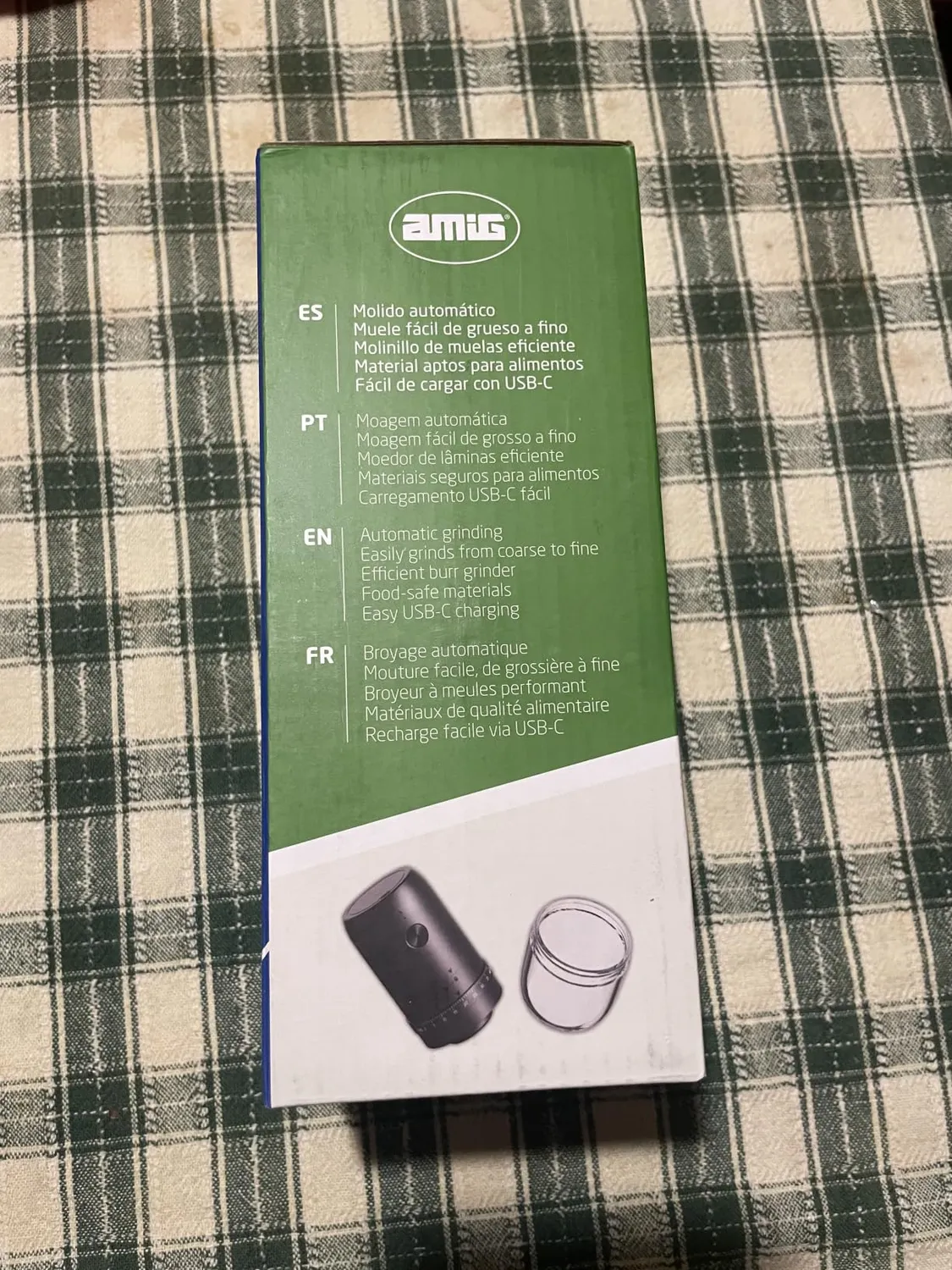 Amig macinacaffè elettrico USB-C portatile 40 livelli