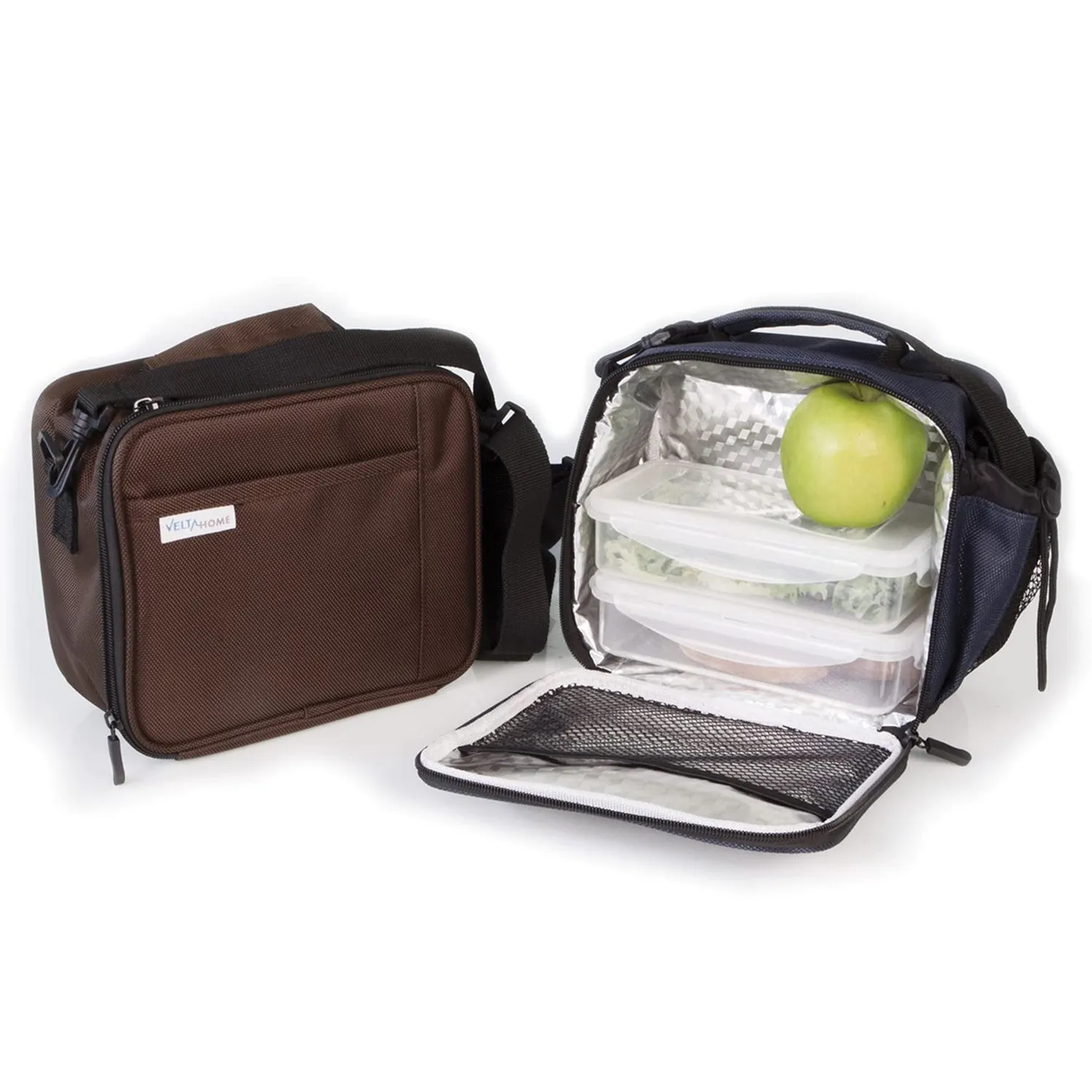 Amig borsa termica marrone 21x19x12 cm 2 contenitori