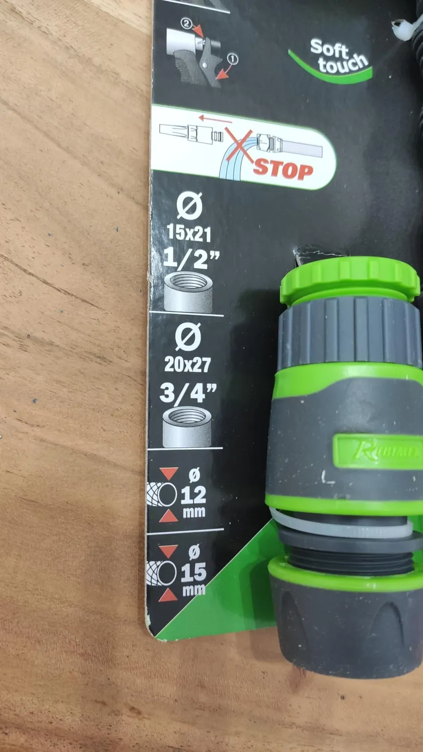Ribimex PRA/TB.1306 kit irrigazione pistola 4 pezzi 1/2-3/4