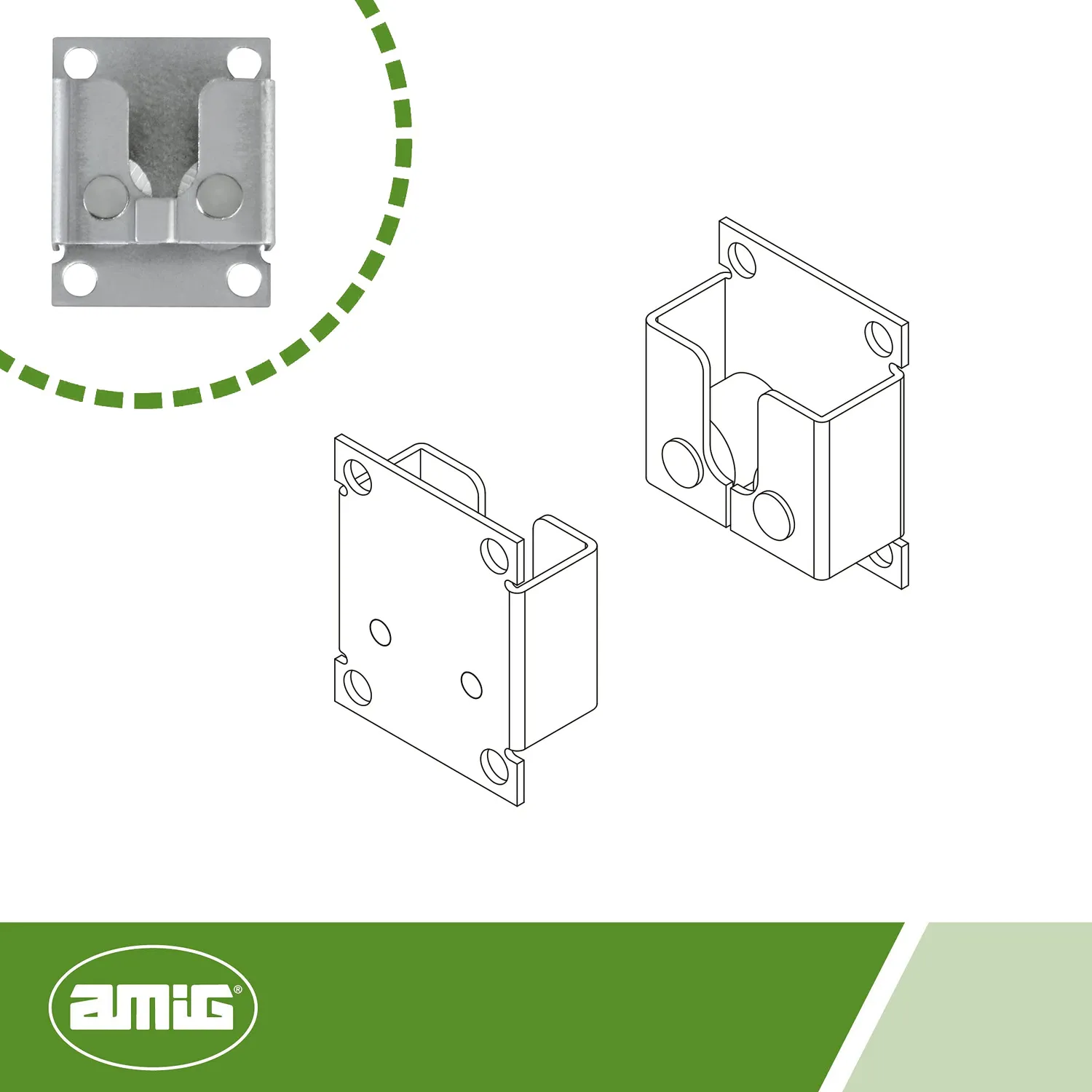 Amig supporto rullo tapparella acciaio zincato 50x40 mm