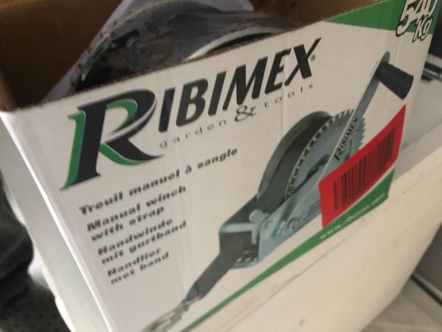 Ribimex PRTRM540S verricello manuale 540 kg cinghia