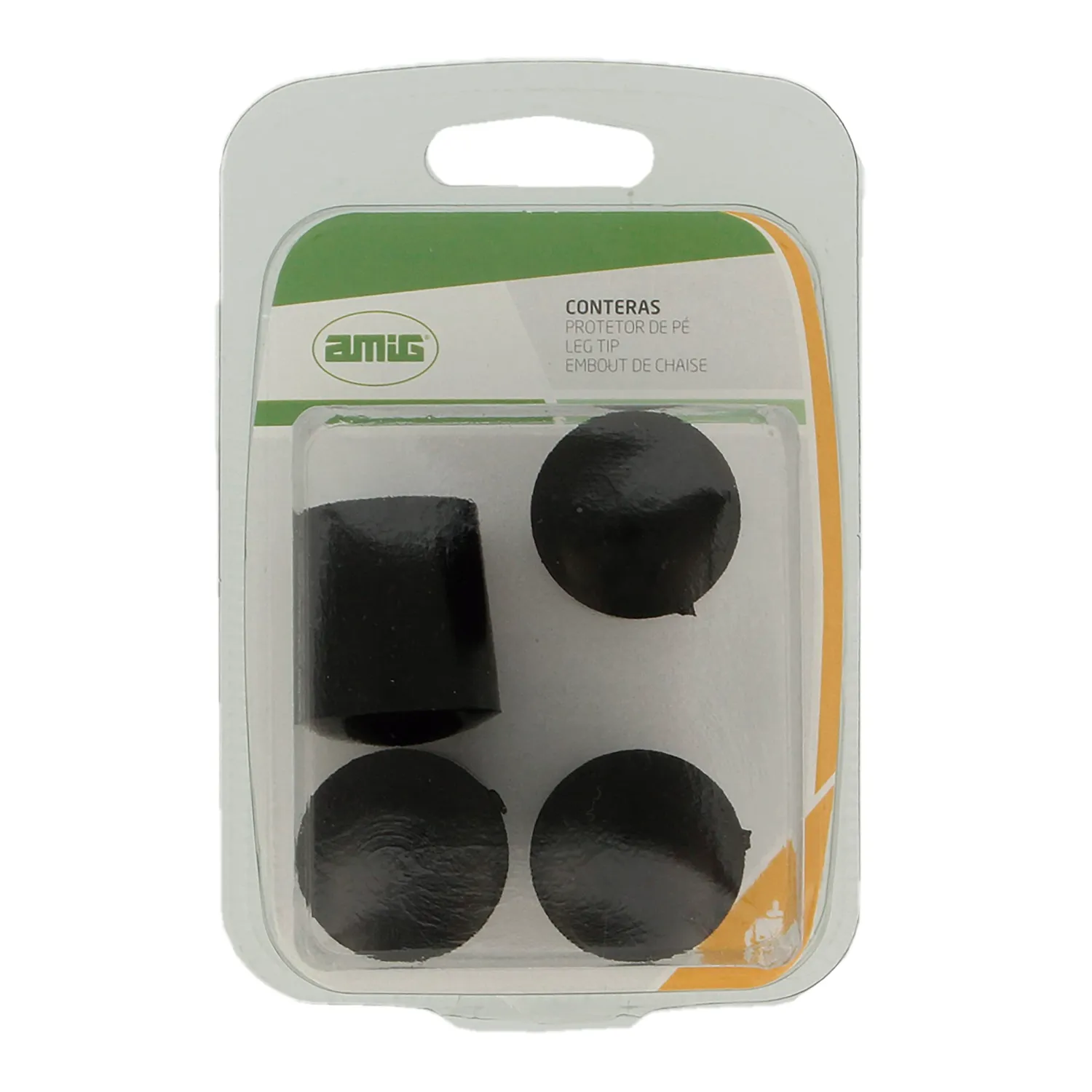Amig 655 puntale esterno rotondo 18 mm nero