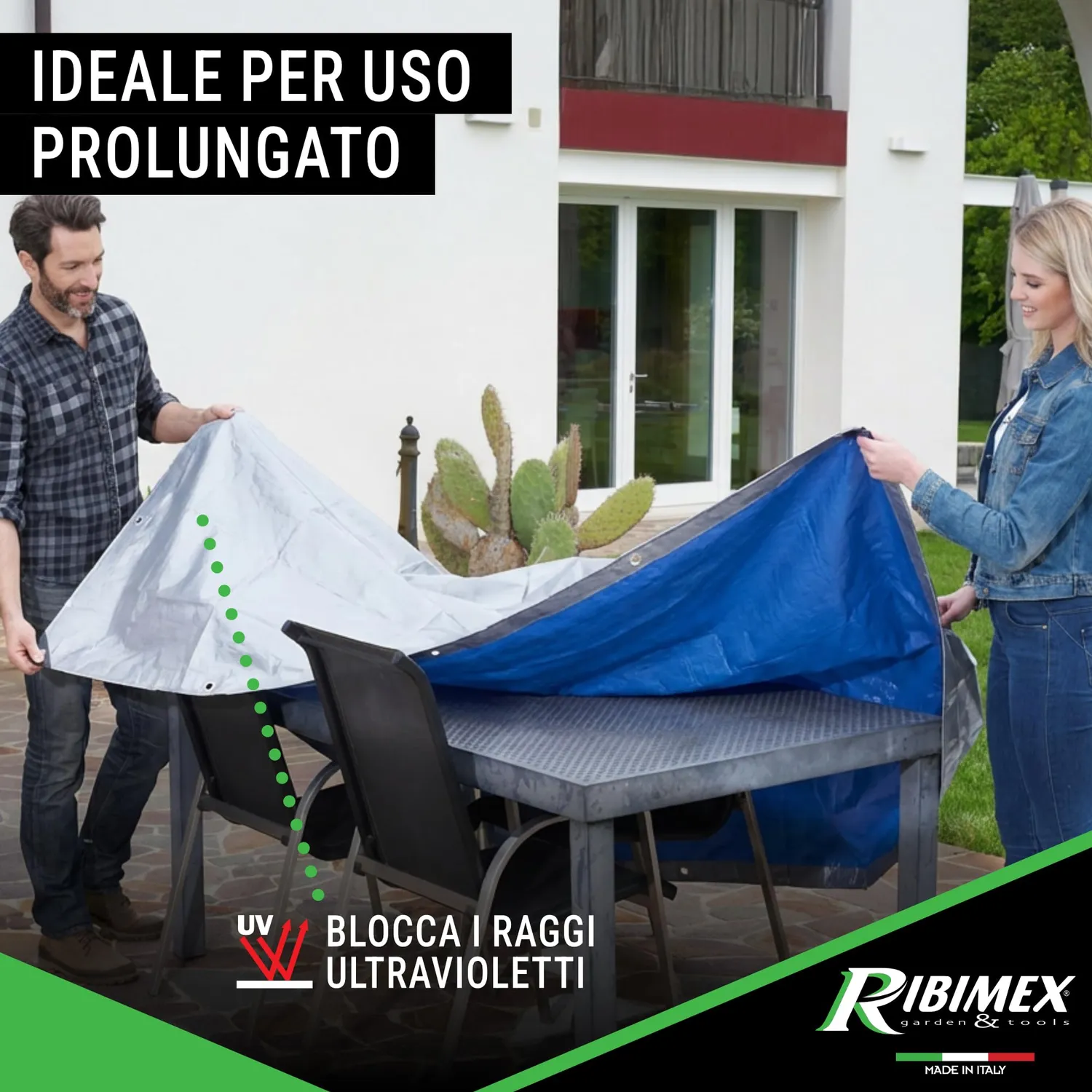 Ribimex PRO 5x8 m Telone Impermeabile 250 g/m²