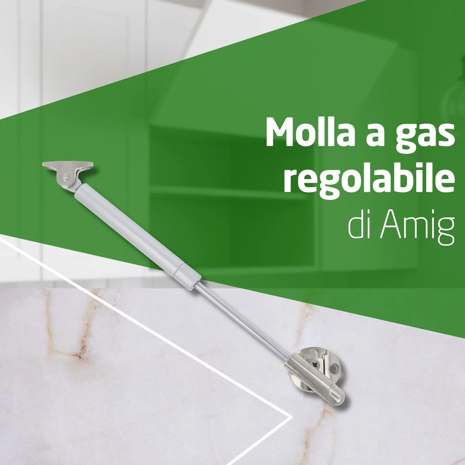 Amig Mod.98 compasso a gas 12 kg argento anta ribalta