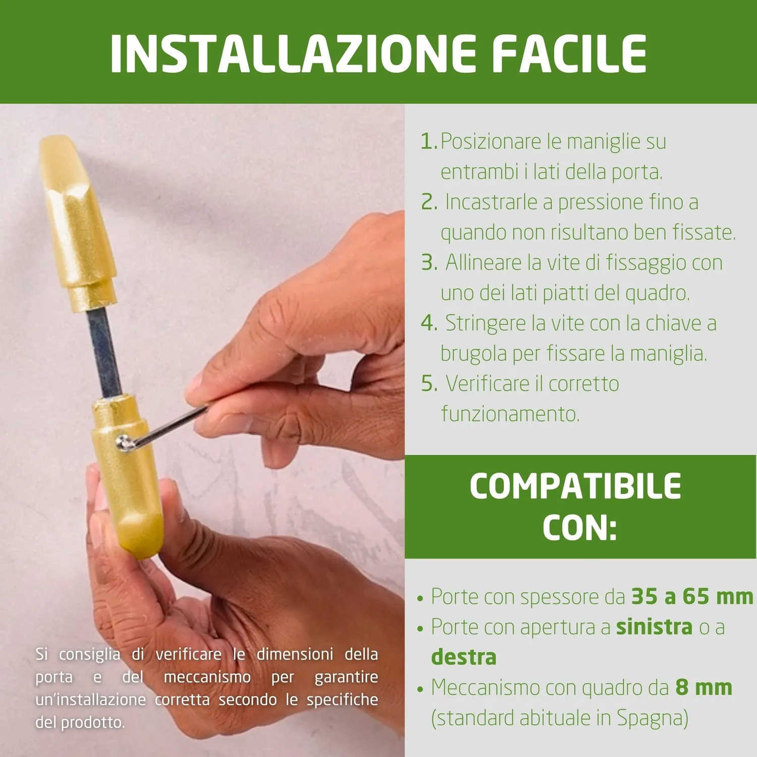 Amig 2113 maniglia porta oro 130x61 mm