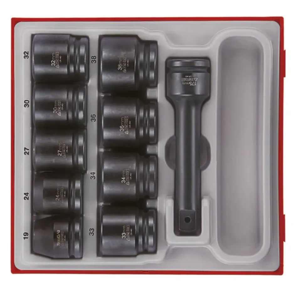 TengTools TT2 DIN 3/4 set bussole impatto 16 pezzi