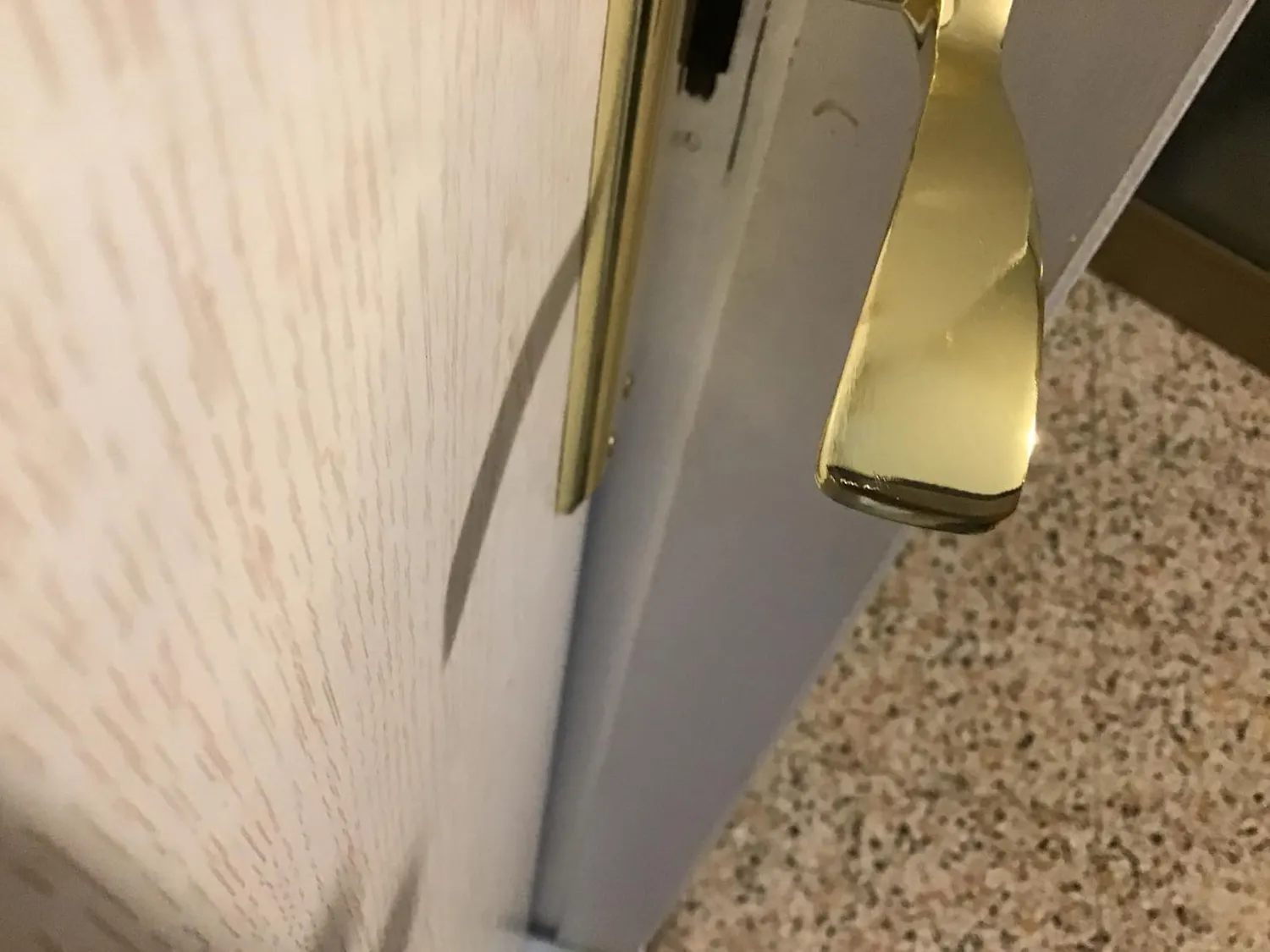 Amig maniglie porta 85 mm placca 256 mm ottonato opaco