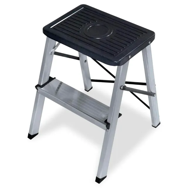 Amig Scala Pieghevole 2 Gradini Sgabello Alluminio 150 kg