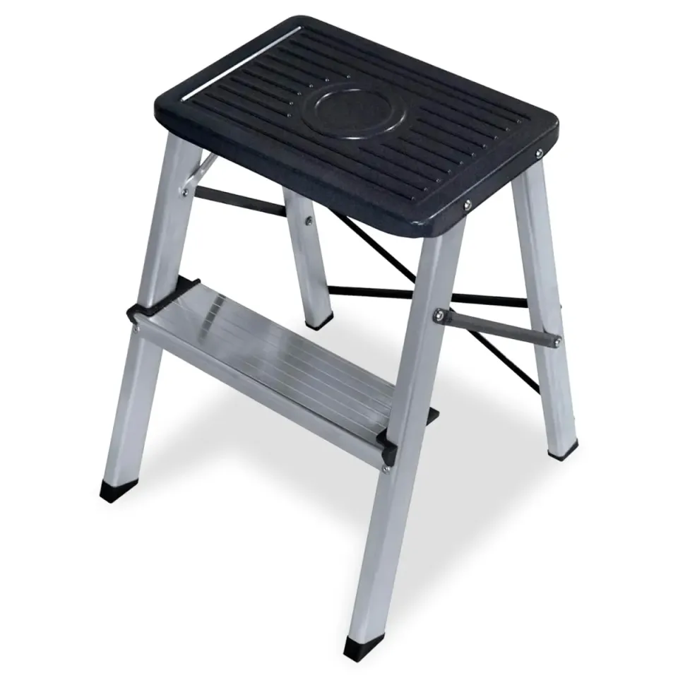 Amig Scala Pieghevole 2 Gradini Sgabello Alluminio 150 kg