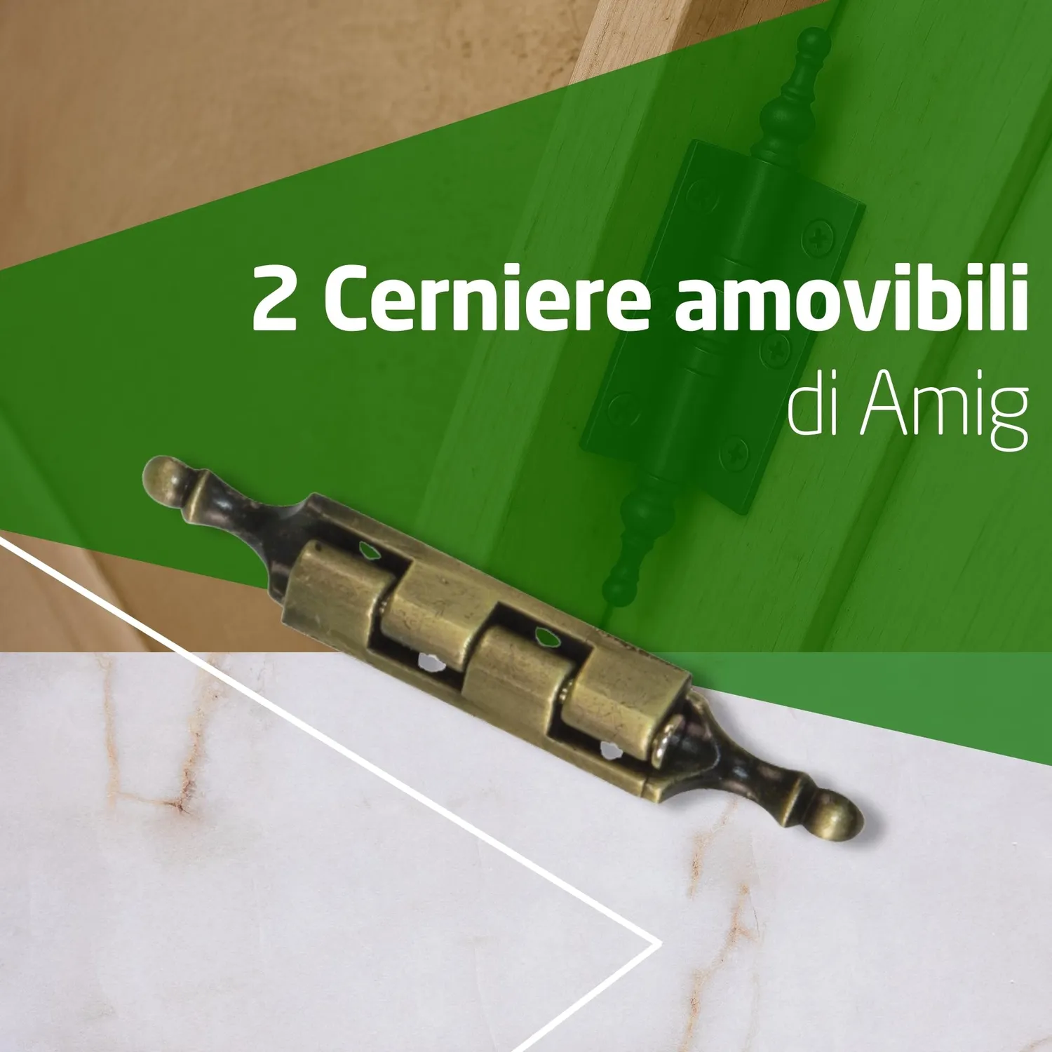 Amig cerniera rimovibile decorativa 79x9 mm pelle