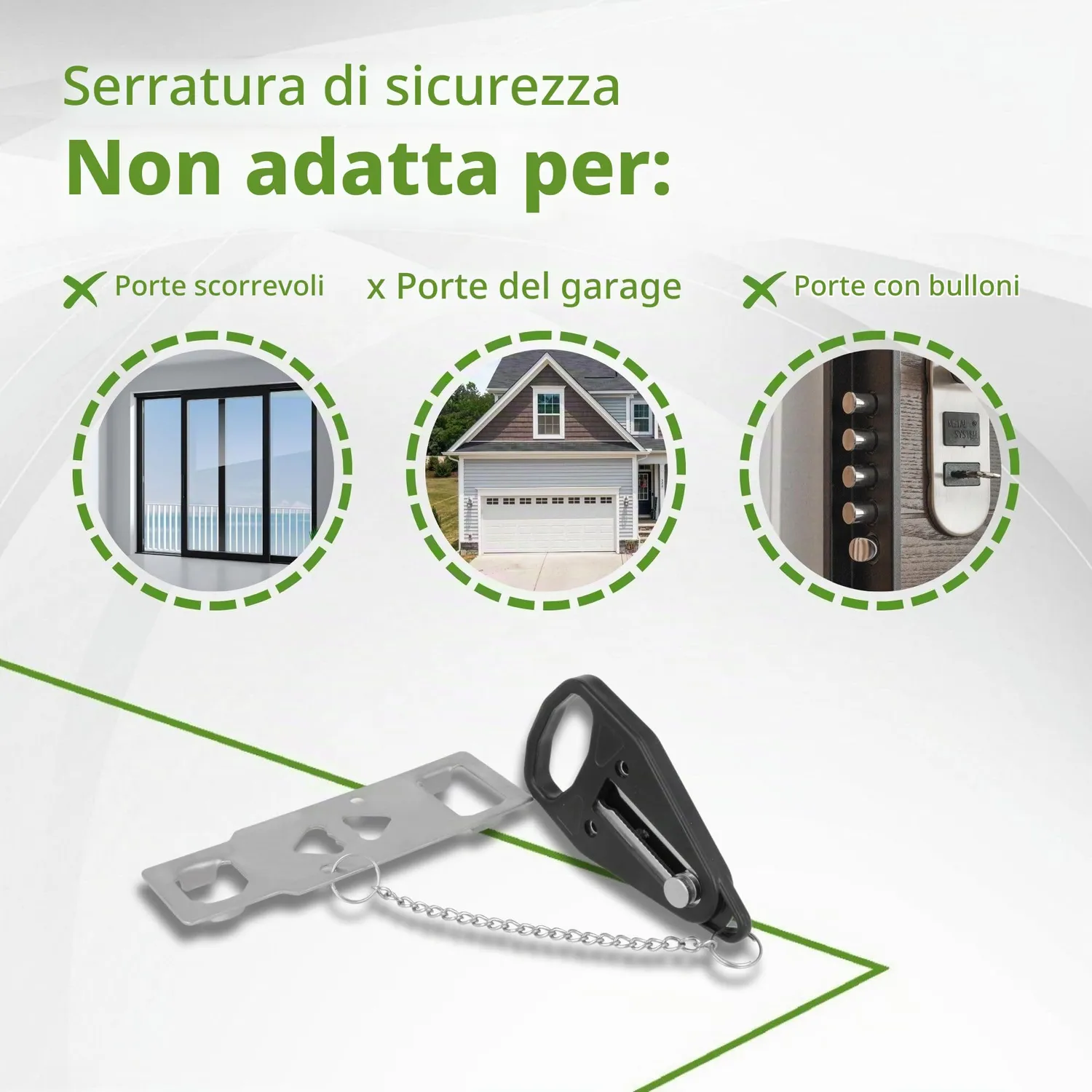 Amig Serratura Portatile Porte 13x4,5 Acciaio Inox