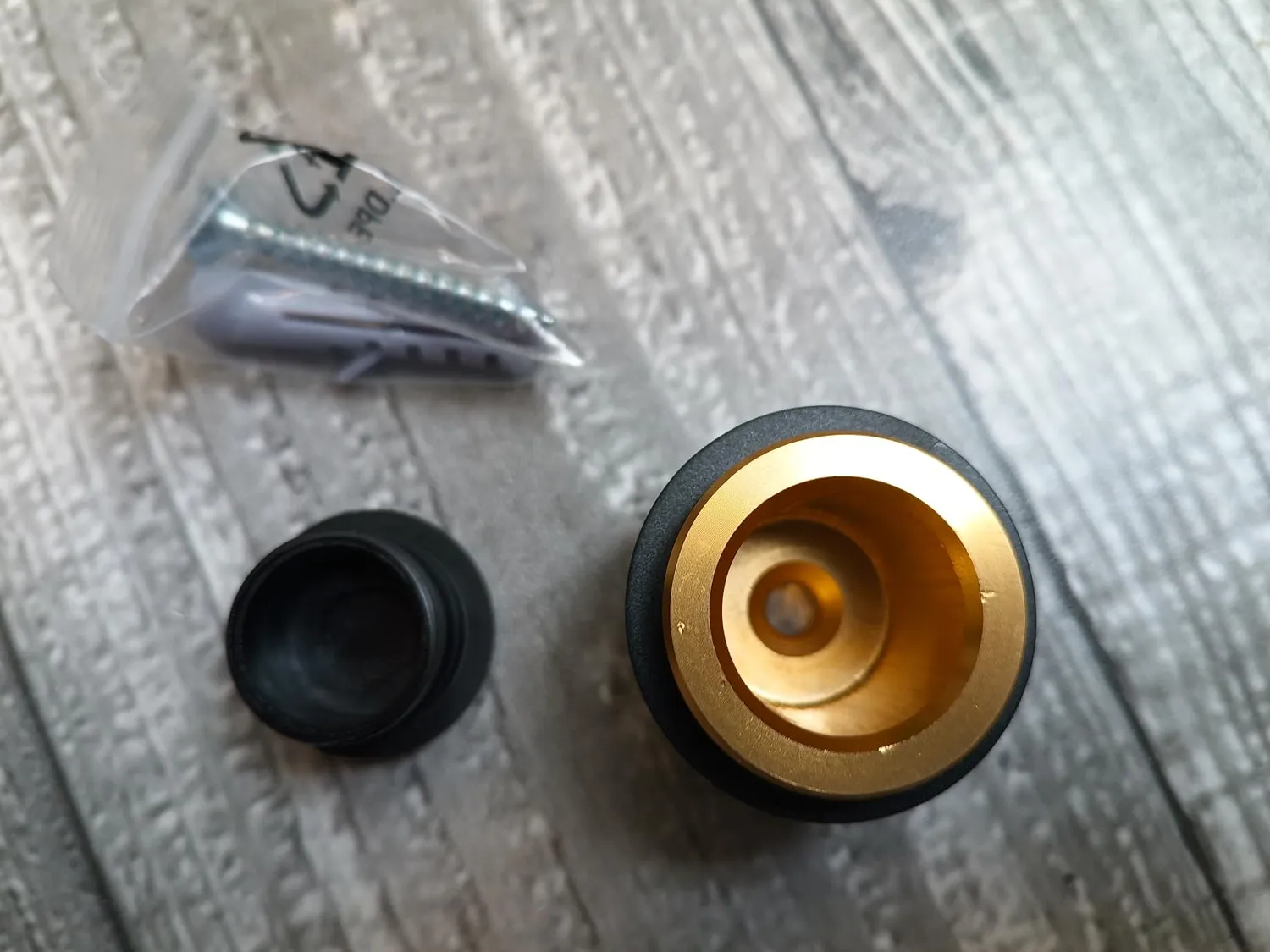 Amig fermaporta pavimento alluminio dorato Ø30x36 mm