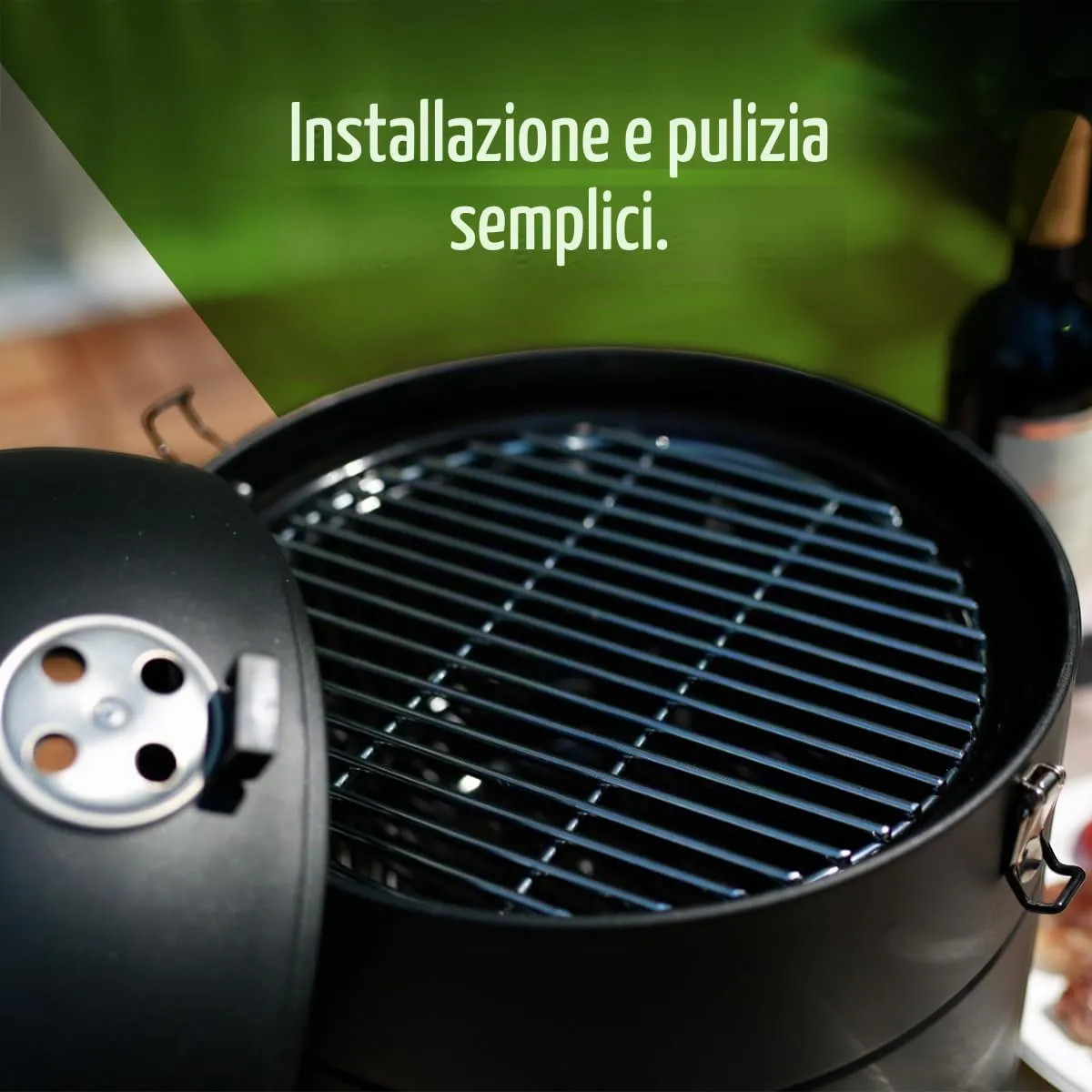 Amig Barbecue a Carbone da Tavolo Ø29 cm Nero Portatile