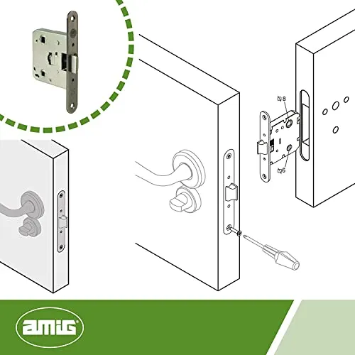 Amig 2000 Maniglia Unificata Legno Pelle 50 mm Incasso